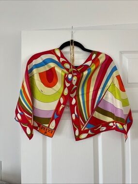 Emilio Pucci Vibrant Multicolor Silk Camisole Top